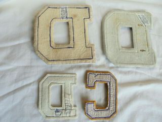4 Vintage High School Sports Letterman Jacket Letter Patches 3 