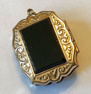 Vintage Art Deco Gold Filled 2 Sided Onyx And Mother Of Pearl Watch Fob Q5