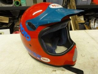 Vintage Bell Moto 3 Mx Red Motorcycle Helmet Magnum Buco Mchal Fulmer Ahrma