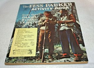 The Fess Parker Activity Book From Daniel Boone Tv Show 1964 Nr