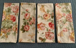 Vintage Ralph Lauren Sussex Garden Peach Floral 4 Standard Pillowcases 18x30.  5