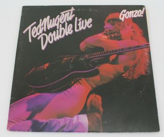 Epic Ke2 35069 Ted Nugent Double Live Gonzo 2x Lp Stereo Vintage Rock Gatefold