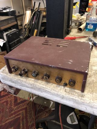 Vintage Hermon Hosmer Hh Scott 99 - A Transcription Tube Mono Amplifier W/ Cabinet