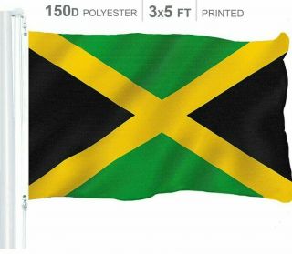 G128 – Jamaica (jamaican) Flag | 3x5 Feet | Printed 150d