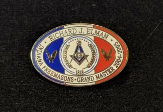 Indiana Freemason Grand Master Pin 2004 - 2005