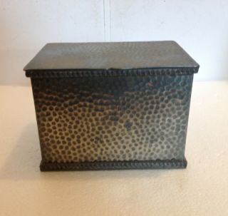 Arts And Crafts Style Pewter Box Shape 3456 Probably A Tea Caddy