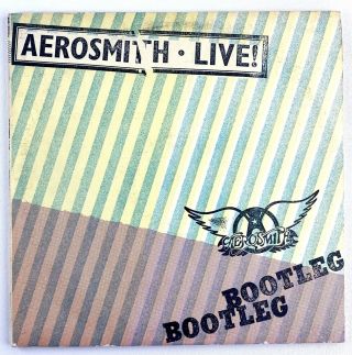 AEROSMITH Live Bootleg Double Vinyl LP (1978 Columbia) w/ Band Color Poster Good 3