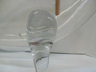 Vintage Blenko Clear Glass Open Mouth Fish 22” Long 3