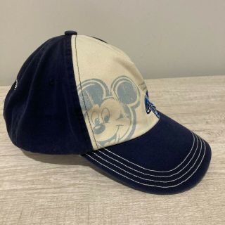 Disney Mickey Mouse Vintage Baseball Hat Cap 2010 Blue and White Adjustable 2