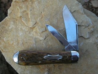 Vintage Remington Large Bovine Bone Swell End Jack Knife R183