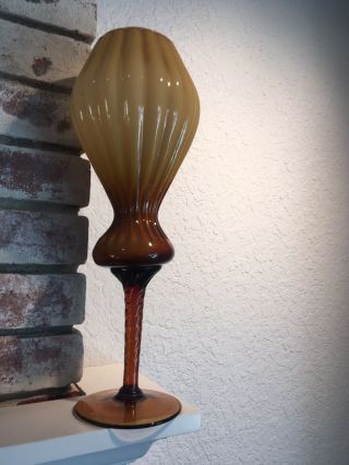 Vintage Mid Century 1960’s Art Glass Danish Modern Vase Murano Era