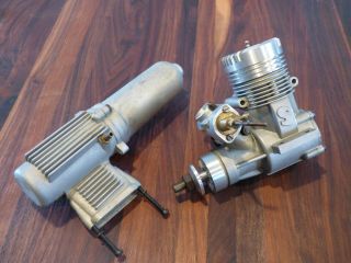 Vintage Tigre S40 Abc R/c Glow Engine W/ Muffler For Model Airplanes.  40