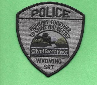Wyoming - Rare - Srt Unit - City Of Green River Police Dept - Looking