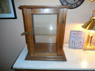 Antique Oak Wood Country Store Counter Display Glass C1900 Pennsylvania