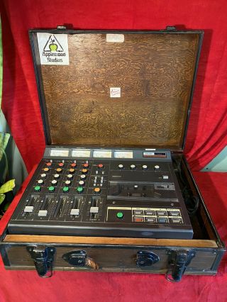 Vintage Teac 144 Portastudio Four Track Cassette Recorder In Hand Made Wood Case