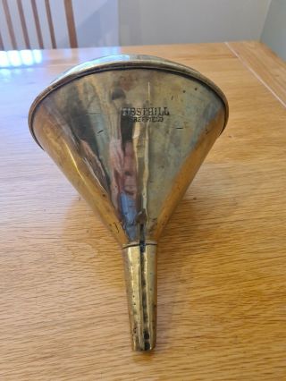 Vintage Nesthill Brass Funnel.  7.  5 " Diameter Pre - War Rolls - Royce Tool Kit.