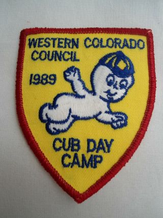 Vintage Bsa Boy Scout Patch Western Colo.  Council Cub Day Camp Casper The Ghost