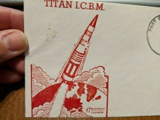 1960 Titan I.  C.  B.  M Rocket ready to go Embossed mark on Envelope 2