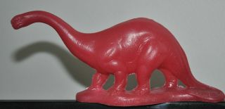 Mold - A - Rama Dinosaur Brontosaurus Los Angeles Zoo Molded Souvenir Red Sinclair