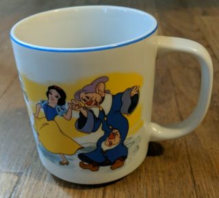Snow White Seven Dwarfs Disneyland Disney World Coffee Mug Cup Vintage