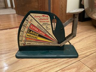 Vintage Green Jiffy Way Poultry Egg Scale