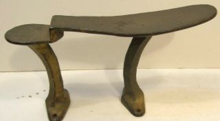 Antique Vintage Cast Iron Shoe Shine Stand Cobbler Shoe Repair Shop Foot Rest