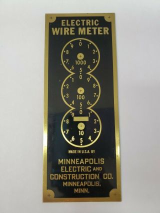 Vintage 1930s Wire Meter Minneapolis Electric And Construction Co Steam Punk