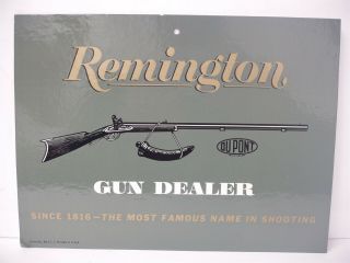 Vintage Remington Peters Dupont Gunmakers Gun Dealer Store Sign