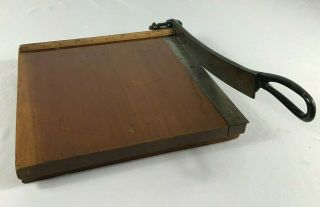 Vintage Wood Paper Cutter The Studio 10.  5 " By 10 "