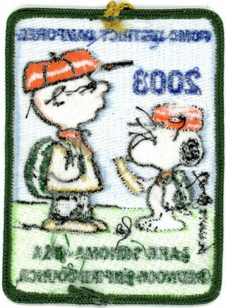 Snoopy & Charlie Brow BSA Camporee patch 2003 green border 2