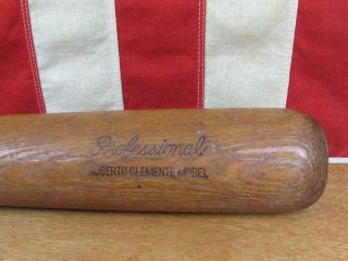 Vintage 50s Sears Wood Baseball Bat Hof Roberto Clemente Professional Model 34 "