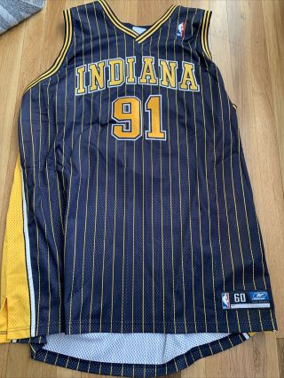 Vintage Reebok Authentic 91 Metta World Peace Ron Artest Indiana Pacers Jersey