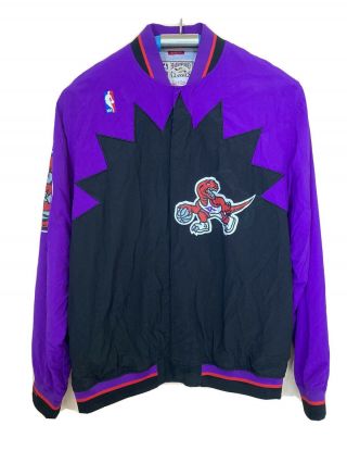 Authentic 1995 - 96 Nba Mitchell & Ness Toronto Raptors Vintage Warm - Up Jacket.