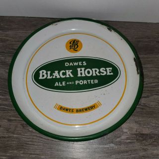 Vintage Dawes Brewery Black Horse Ale Porcelain Beer Tray Canada