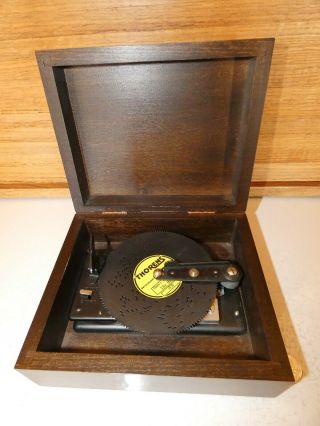 Vintage Thorens Switzerland Automatic Disc Musik 30 Tooth Music Box Player