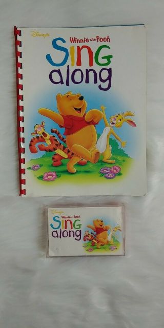Disney Winnie The Pooh Sing Along Song Cassette Tape And Book Disney Records