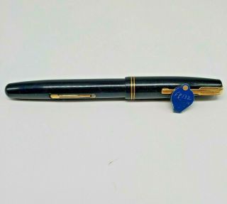 Vintage Waterman Ideal Commando Fountain Pen 14k Gold Rigid Nib Lever Fill