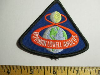 Apollo 8 Borman Lovell Anders Patch Nos Embroidered Vintage Nasa Travel