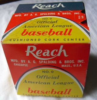 Vintage Reach/spalding No.  0 Official American League Joe Cronin Baseball/sealed