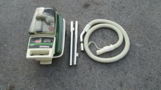 Vintage Eureka Roto - Matic 1784 B Canister Vacuum Hose Tubes & Attachments Green