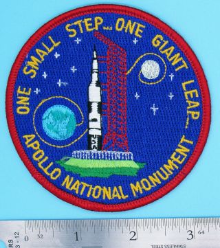 Nasa Patch Vtg Apollo National Monument Space Shuttle Launch Cloth Back