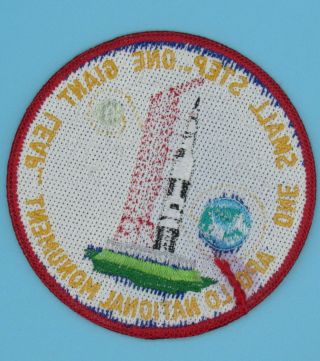 NASA PATCH vtg APOLLO National MONUMENT Space Shuttle LAUNCH CLOTH Back 2