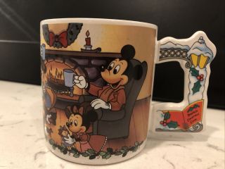Vtg Applause Mickey Mouse Christmas Carol Ceramic Coffee Mug.  No Chips Euc