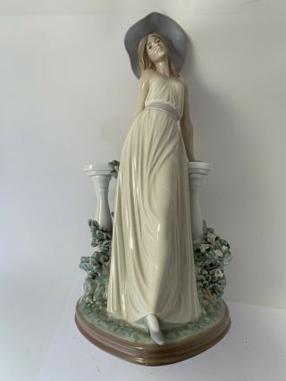 Vtg Lladro Porcelain Figurine.  " Time For Reflection " 5378.  Lady In Garden Nr