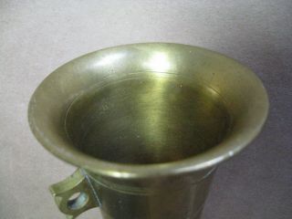 antique brass mortar & pestle 3 apothecary kitchen spice grinder 3
