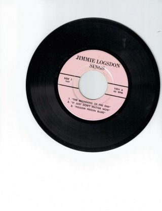 Jimmie Logsdon Country Rock A Billy Ep (jimmie Log 1004) The Beginning Of The