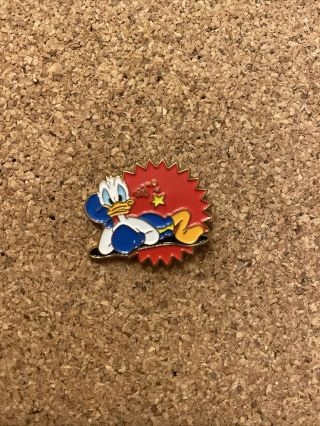 Donald Duck Disney Pin Vintage Soft Enamel Boxing Angry Mad