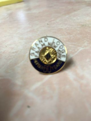 Grand Lodge F & Am York 60 Year Member Lapel Pin - Masonic