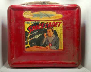 Vintage 1952 Space Cadet Tom Corbett Lunch Box With Thermos