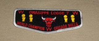 Boy Scout Owasippe Lodge 7 Oa Flap Patch Chicago Bulls